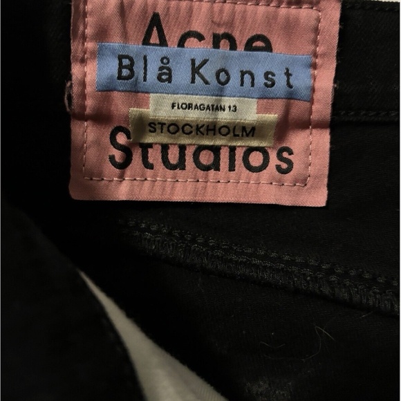 Acne Studios Straight Bla Konst Floragatan Black Jeans 31 X 30 - Picture 4 of 8